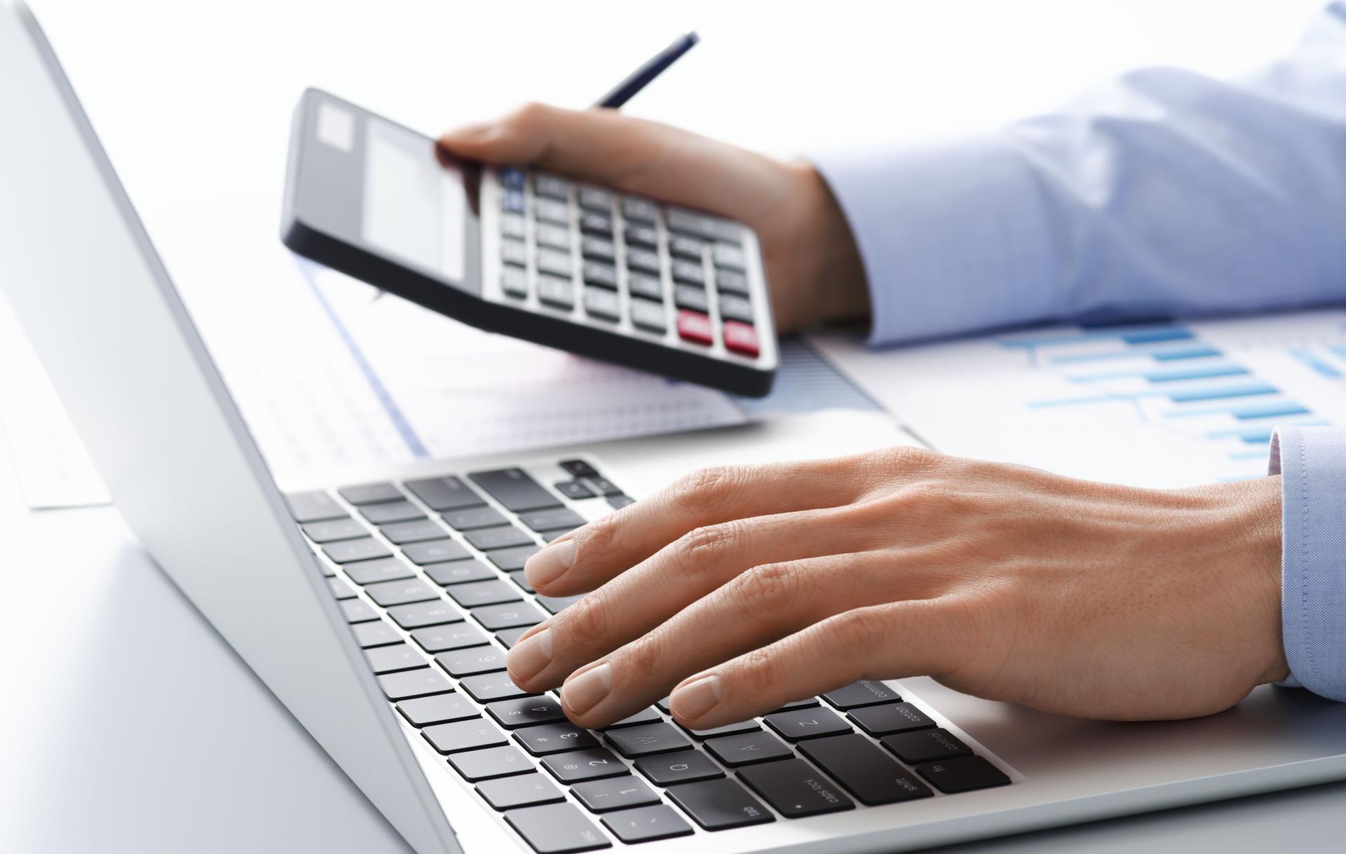 Investigating business financial health. Businessman calculating cash flow.